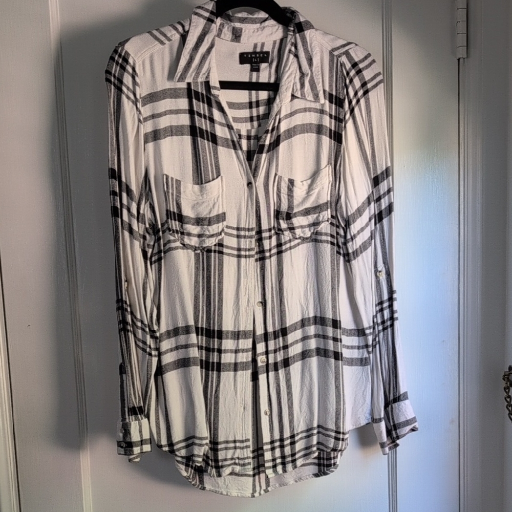 Tinsel Monochrome Striped Shirt